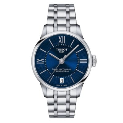 Tissot Ladies Automatic Watch Chemin Des Tourelles Powermatic 80 Blue - T0992071104800